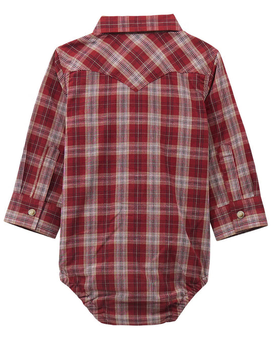Wrangler - Baby Red Western Snap Bodysuit