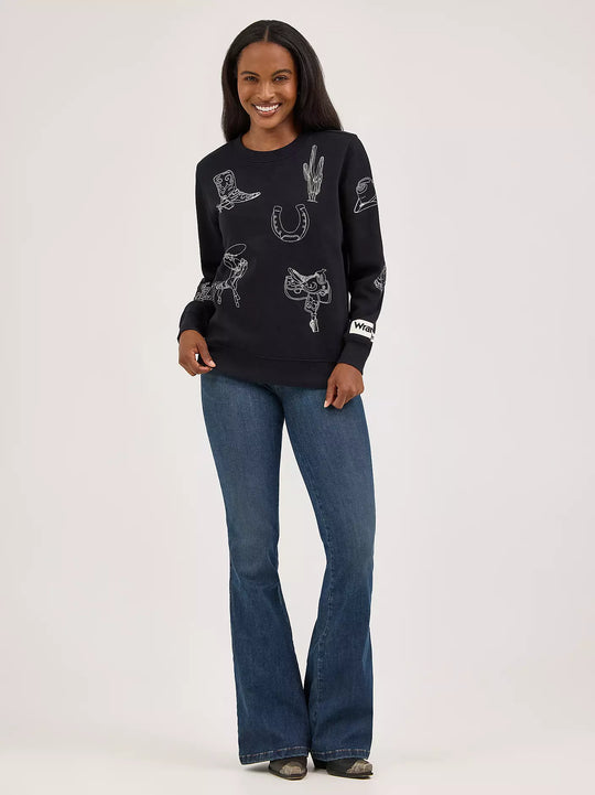 Wrangler- Women's Icons Pullover Sweatshirt