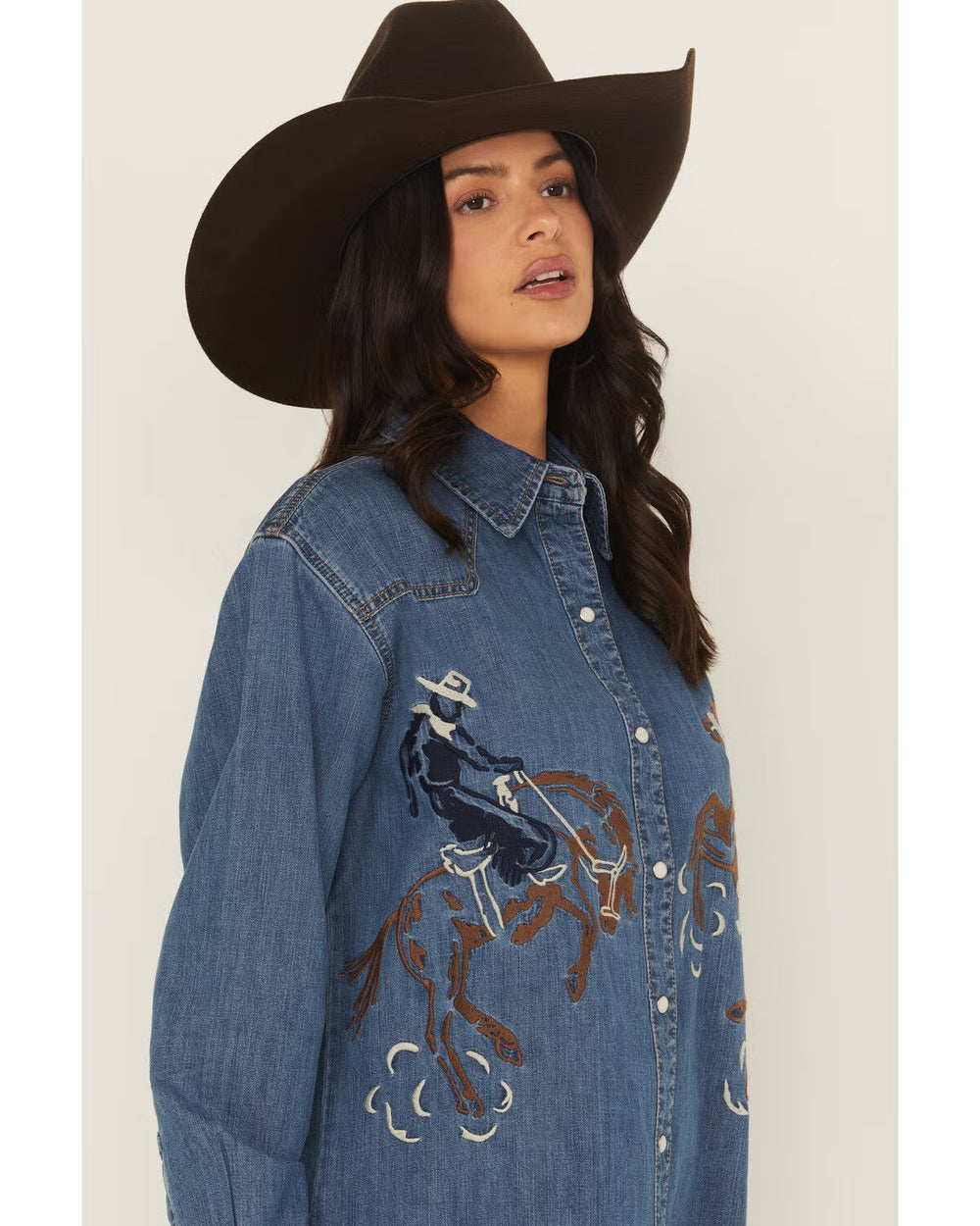 Wrangler - Womens Long Sleeve Denim Shirt