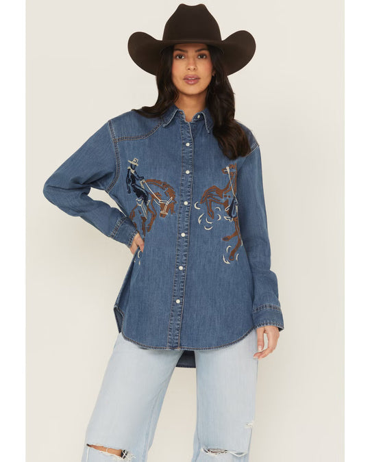 Wrangler - Womens Long Sleeve Denim Shirt