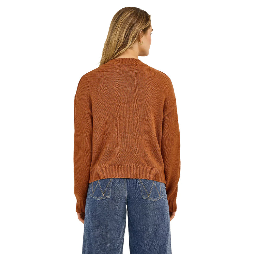 Wrangler - Womens Americana Rust Crew Sweater