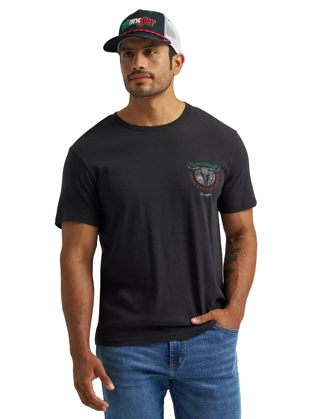 Wrangler - Mens Black Viva La Tee