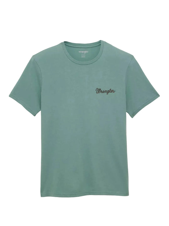 Wrangler - Teal Praying Cowboy Tee