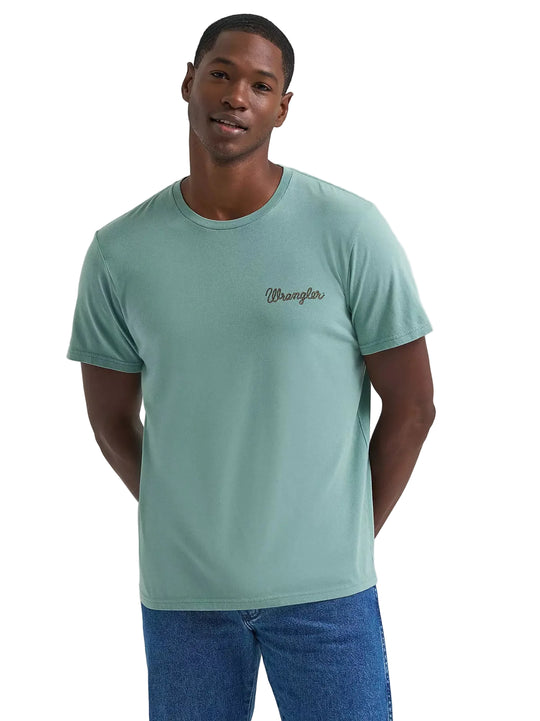 Wrangler - Teal Praying Cowboy Tee