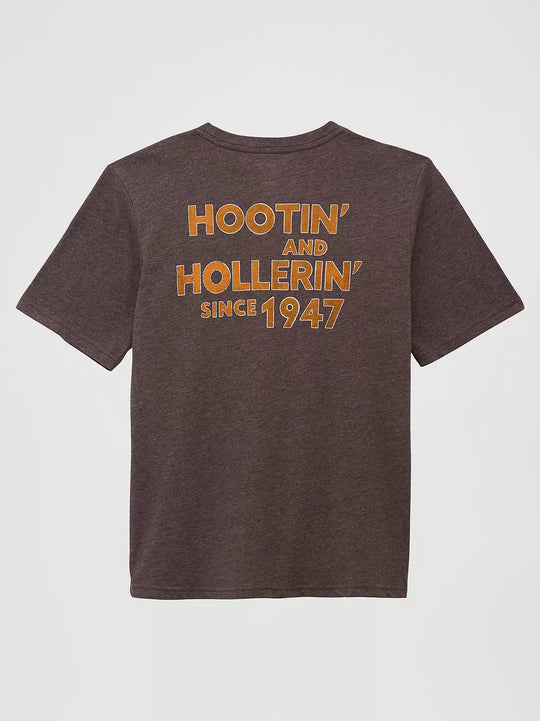 Wrangler - Boys Brown Hootin & Hollerin Tee