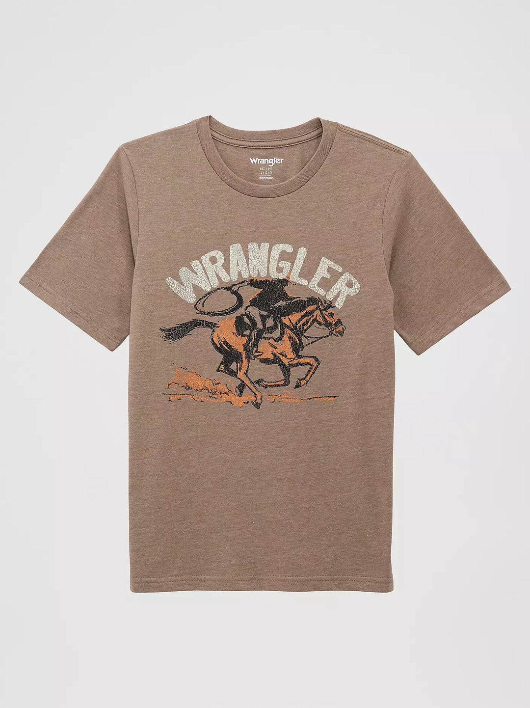 Wrangler - Boys Coffee Cowboy Tee