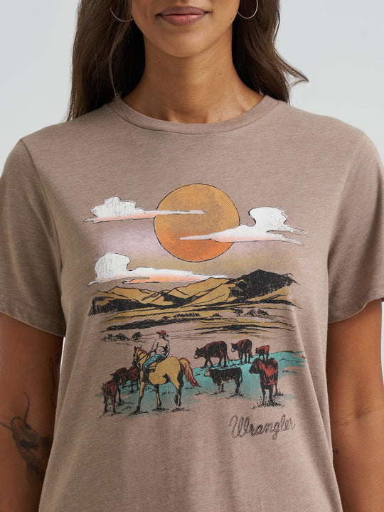 Wrangler - Womens Cowboy's & Cattle Tee