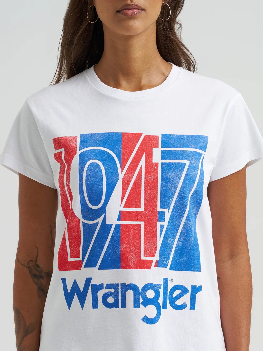 Wrangler - Womens White 1947 Tee
