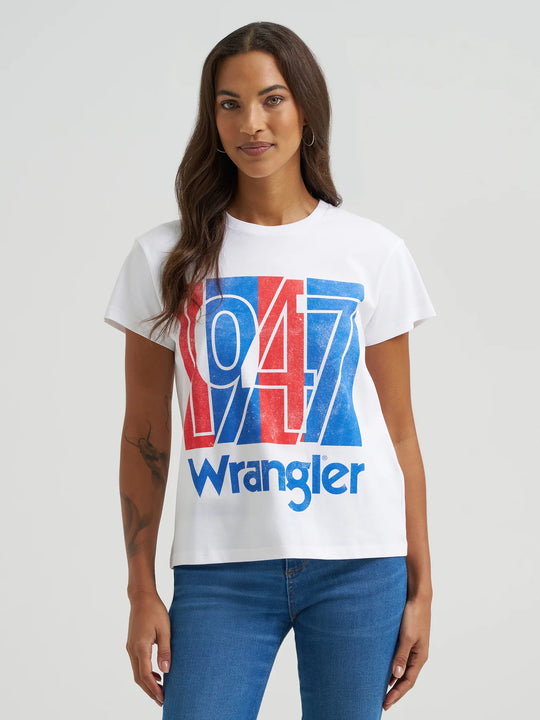Wrangler - Womens White 1947 Tee