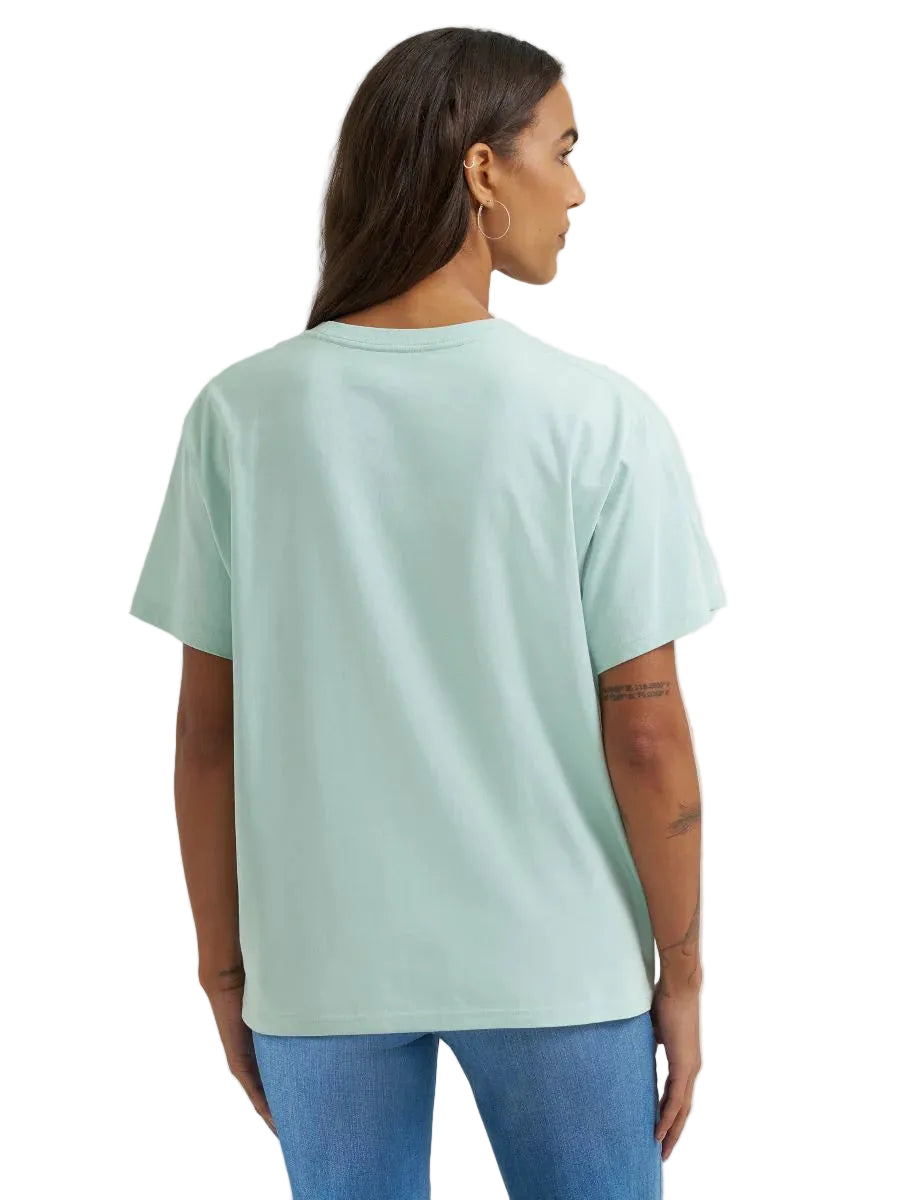 Wrangler - Womens Mint Retro Round Up Tee