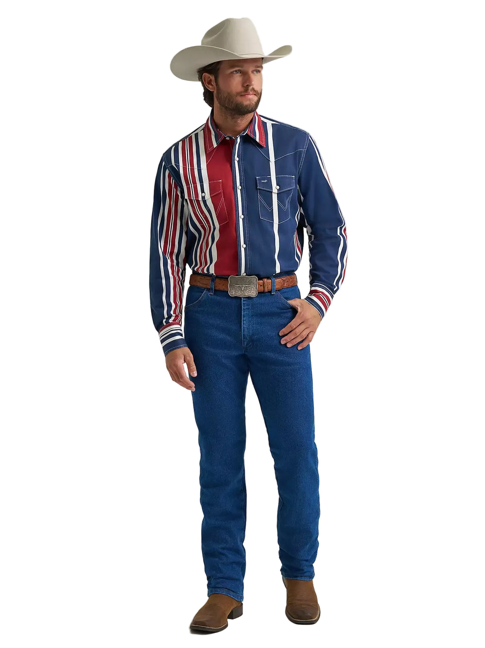 Wrangler - Men's Americana Vintage Inspired Arena Shirt