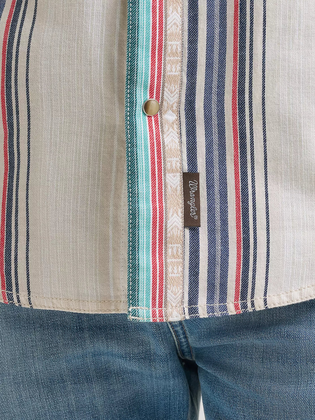 Wrangler - Men's Vintage Cream Stripe Arena Shirt