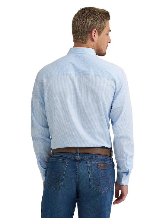 Wrangler - Men's Cojo Blue Check Arena Shirt