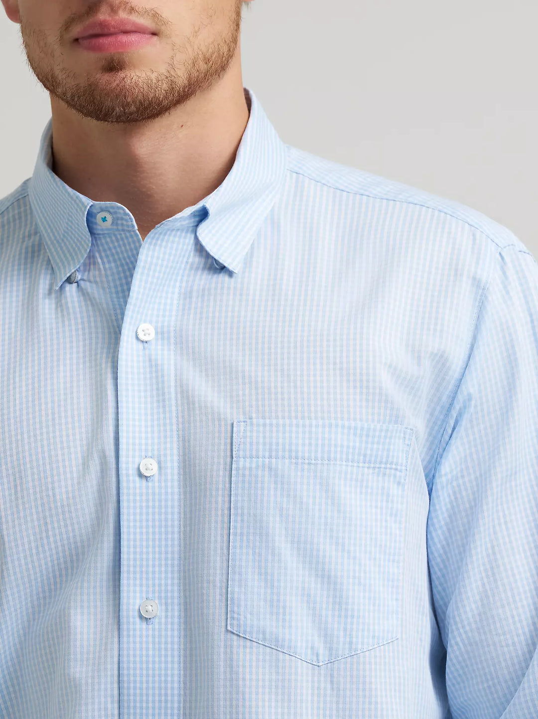 Wrangler - Men's Cojo Blue Check Arena Shirt