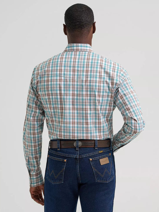 Wrangler - Men's Rowe Blue Plaid Arena Shirt