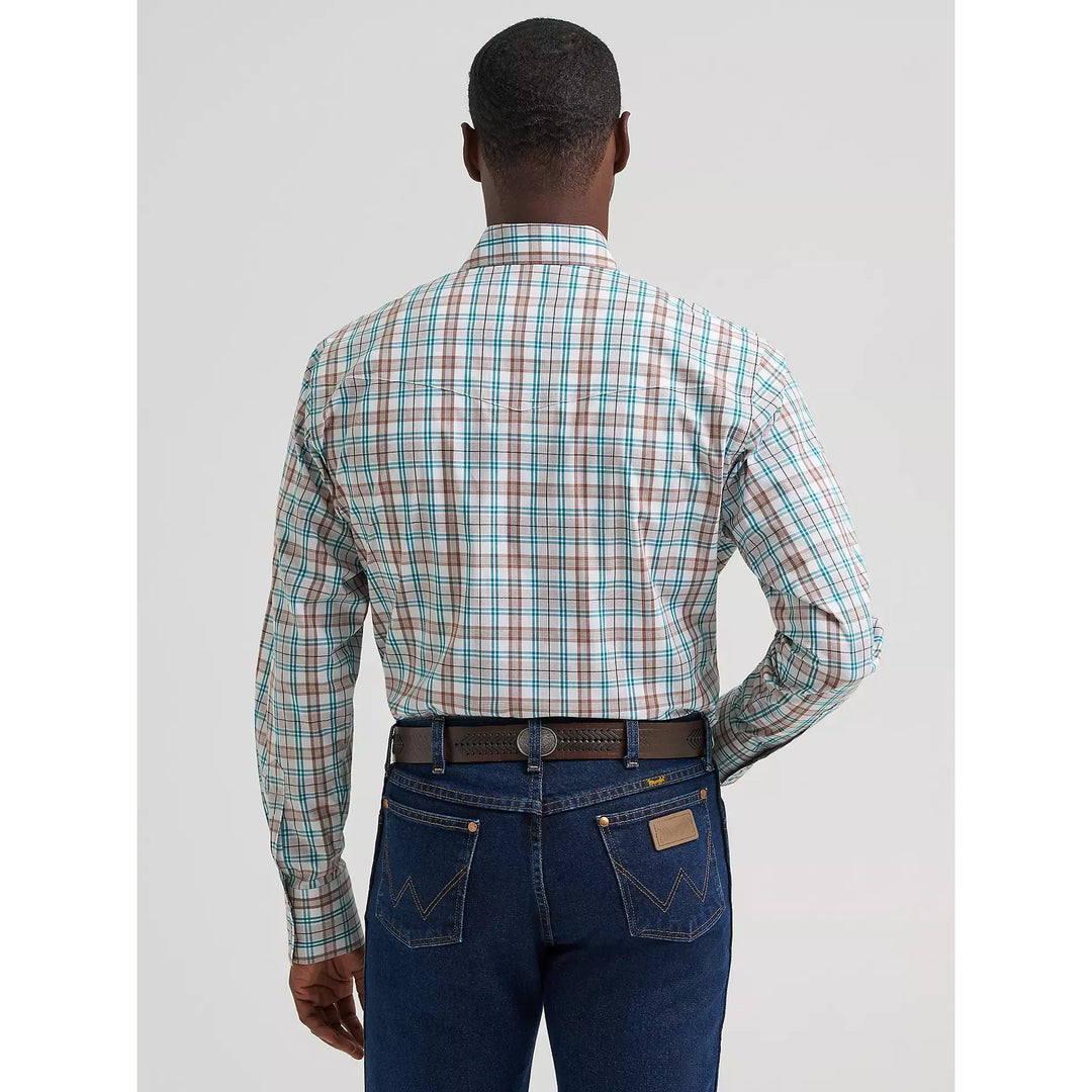 Wrangler - Men's Wrinkle Resistant Pewter Arena Shirt