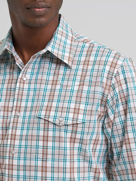 Wrangler - Men's Rowe Blue Plaid Arena Shirt