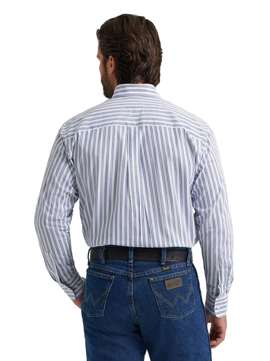 Wrangler - Men's George Strait Blue Stripe Arena Shirt