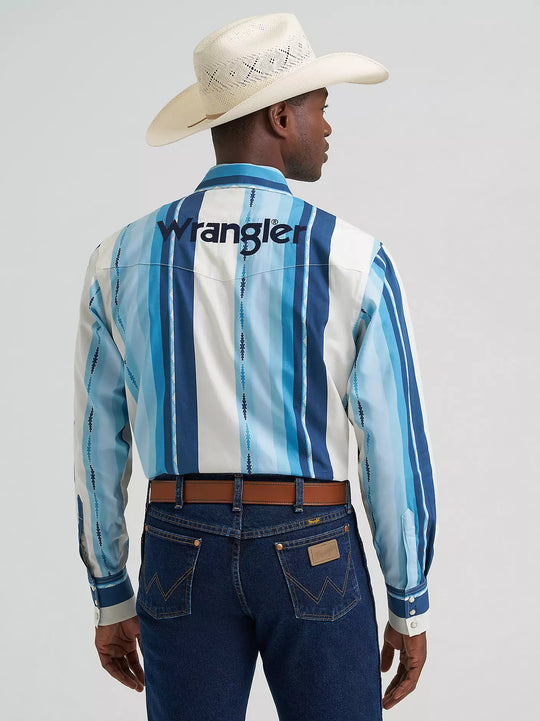 Wrangler - Men's Brushpopper Blue Clear Sky Arena Shirt