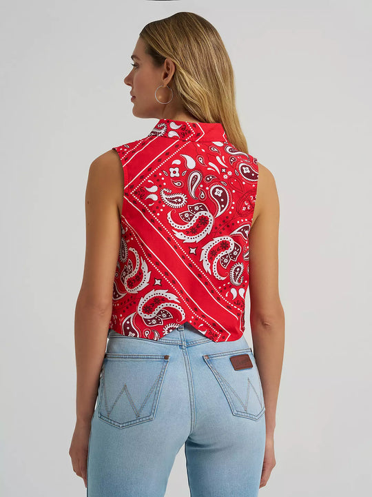 Wrangler - Womens Bandana Sleeveless Shirt