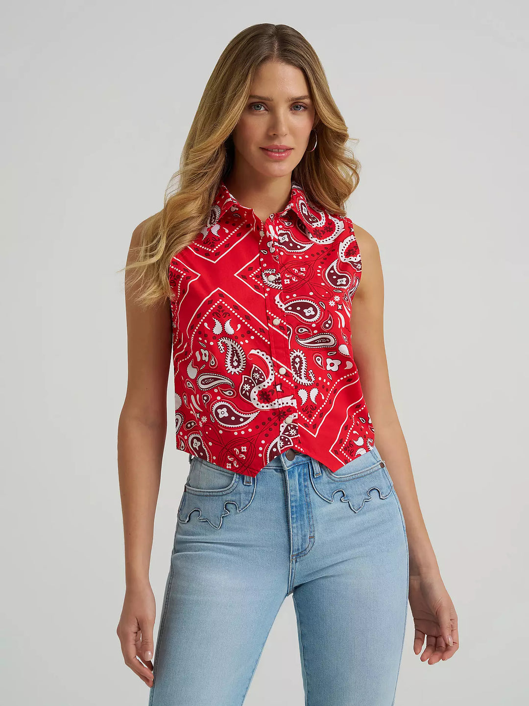 Wrangler - Womens Bandana Sleeveless Shirt
