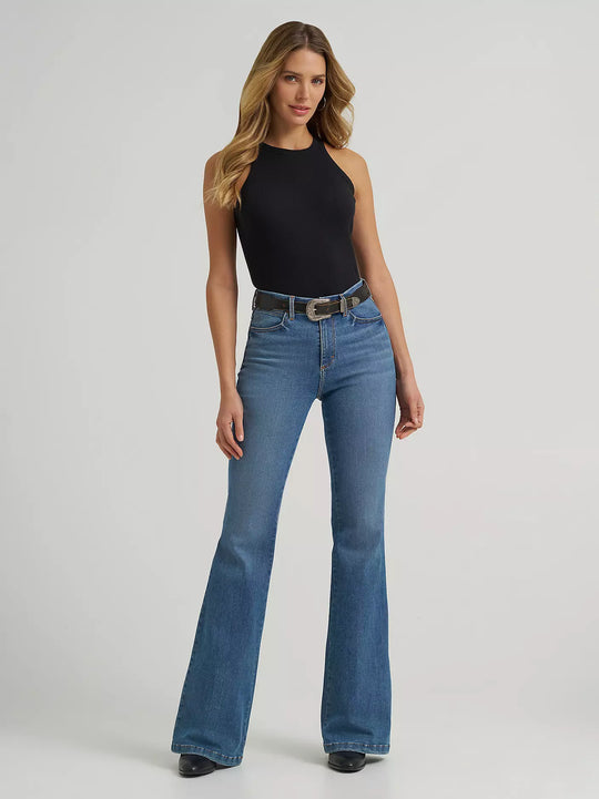 Wrangler - Womens Lara High Rise Flare Jeans