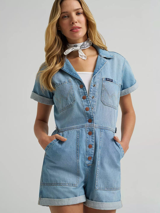 Wrangler - Womens Denim Snap Romper