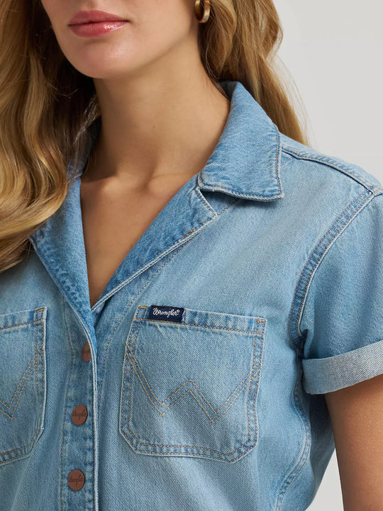 Wrangler - Womens Denim Snap Romper