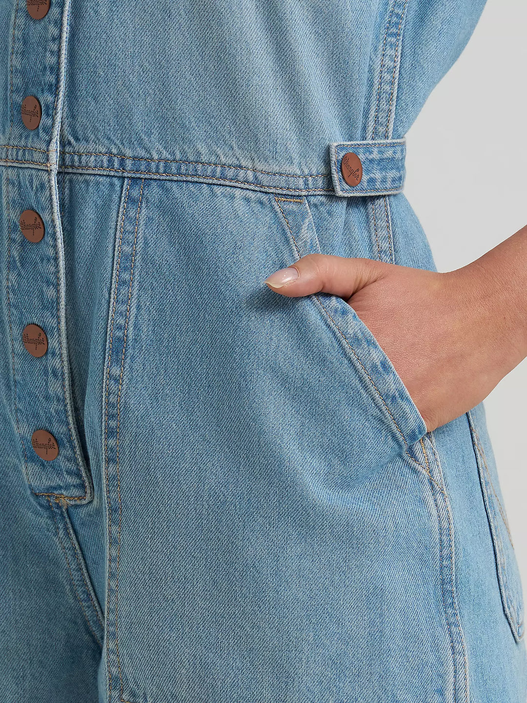 Wrangler - Womens Denim Snap Romper