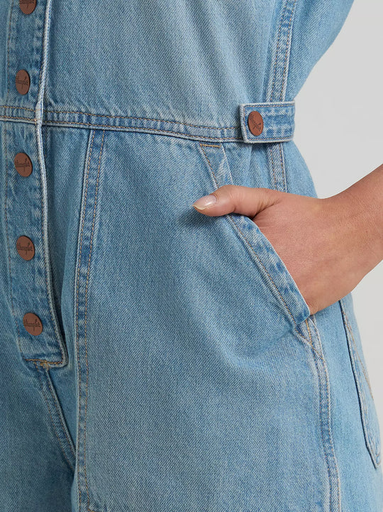 Wrangler - Womens Denim Snap Romper