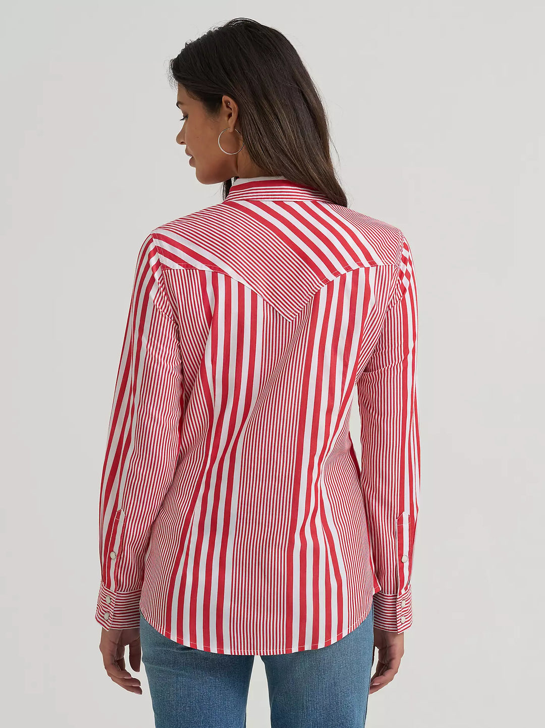 Wrangler - Womens Red Olivia Slim Snap Arena Shirt