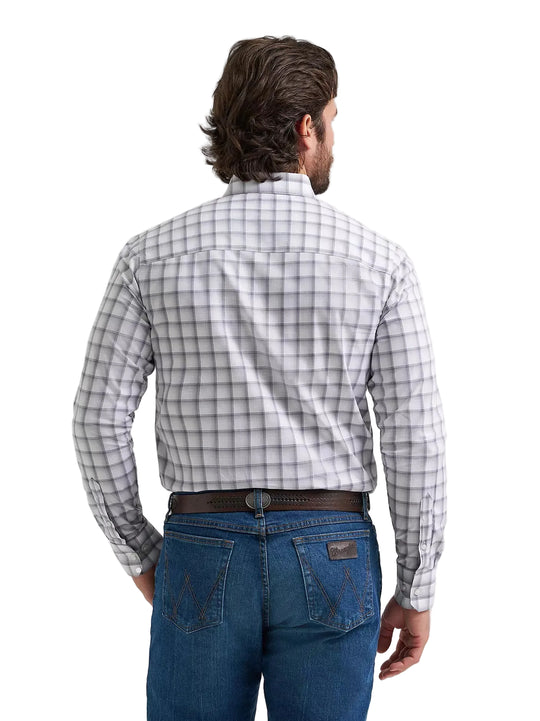 Wrangler - Mens Heritage Grey Long Sleeve Arena Shirt