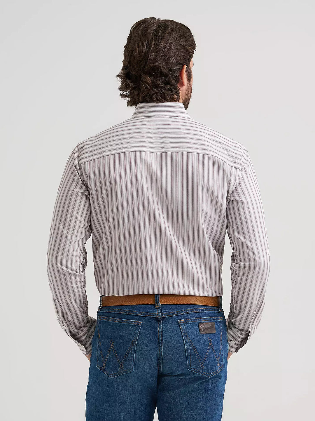 Wrangler - Mens Cojo Wine Stripes Arena Shirt