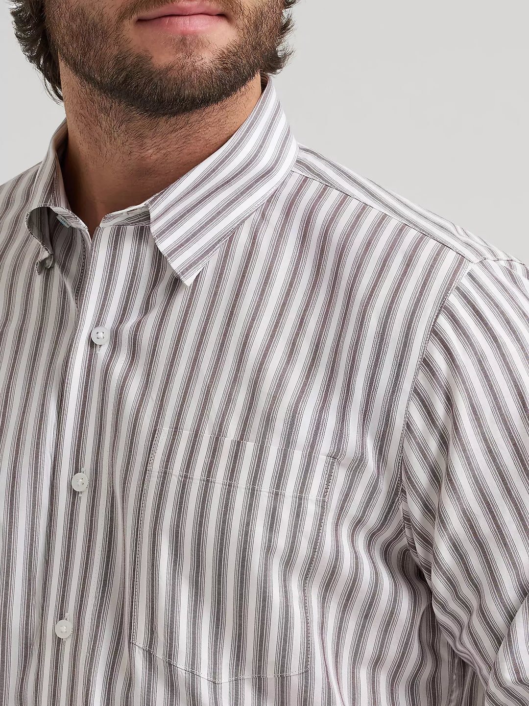 Wrangler - Mens Cojo Wine Stripes Arena Shirt