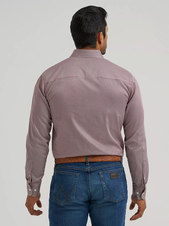 Wrangler - Mens Cojo Wine Clover Arena Shirt