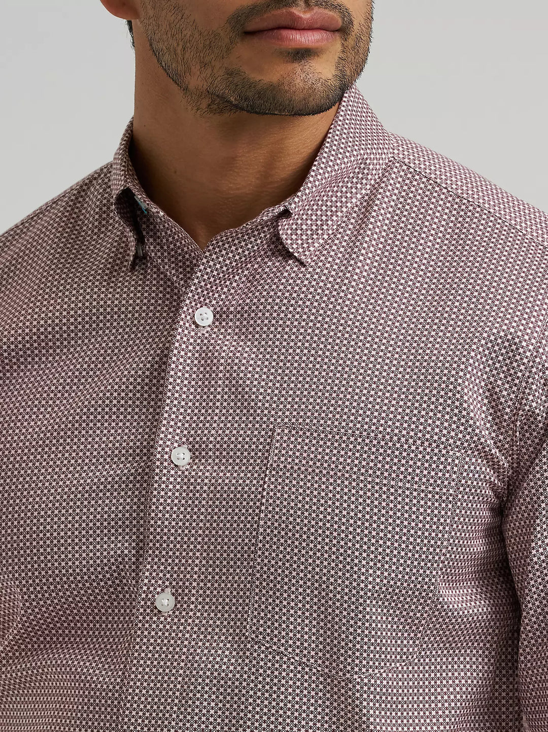 Wrangler - Mens Cojo Wine Clover Arena Shirt