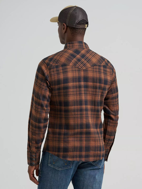 Wrangler - Mens Flannel Sable Western Shirt