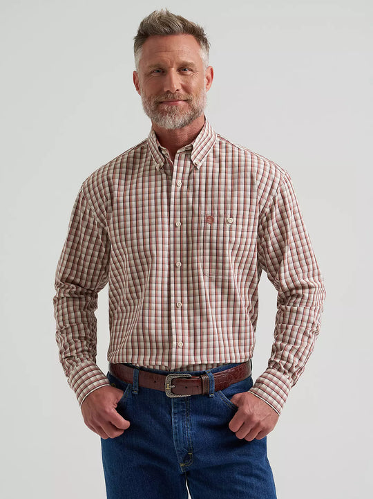 Wrangler - Mens George Strait Adobe Check Arena Shirt