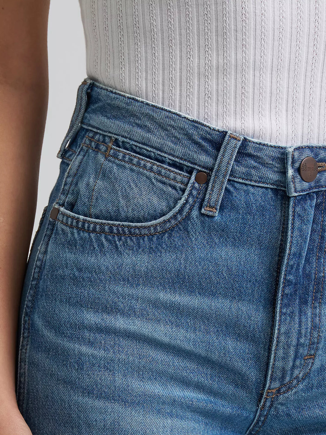Wrangler - Womens Retro Bailey High Rise Wide Leg Cuffed Jeans