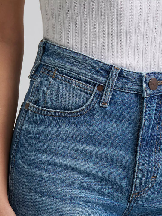 Wrangler - Womens Retro Bailey High Rise Wide Leg Cuffed Jeans
