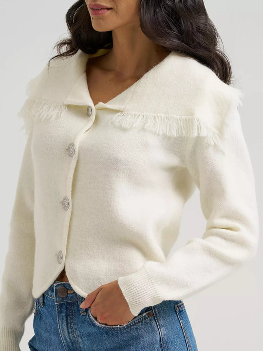 Wrangler - Heartland Fringe Collar Cardigan Sweater