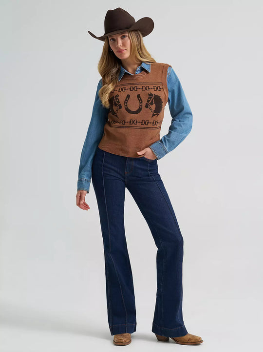 Wrangler - Womens Horse Sweater Vest