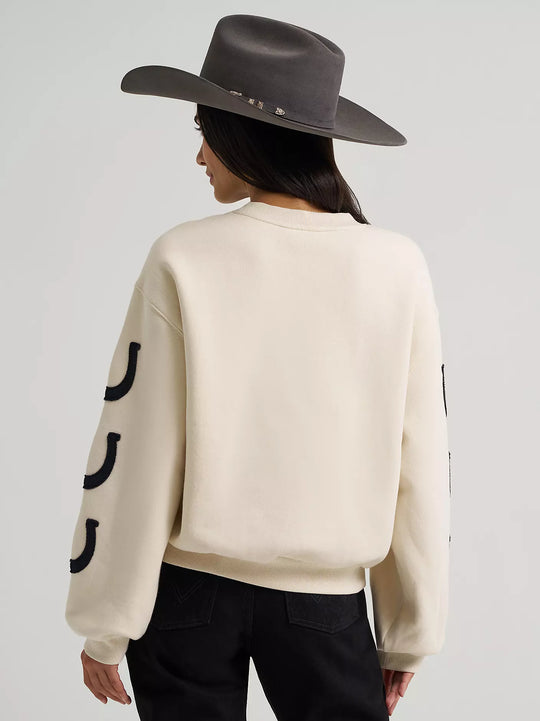Wrangler - Womens Cream Lucky Crew Sweater
