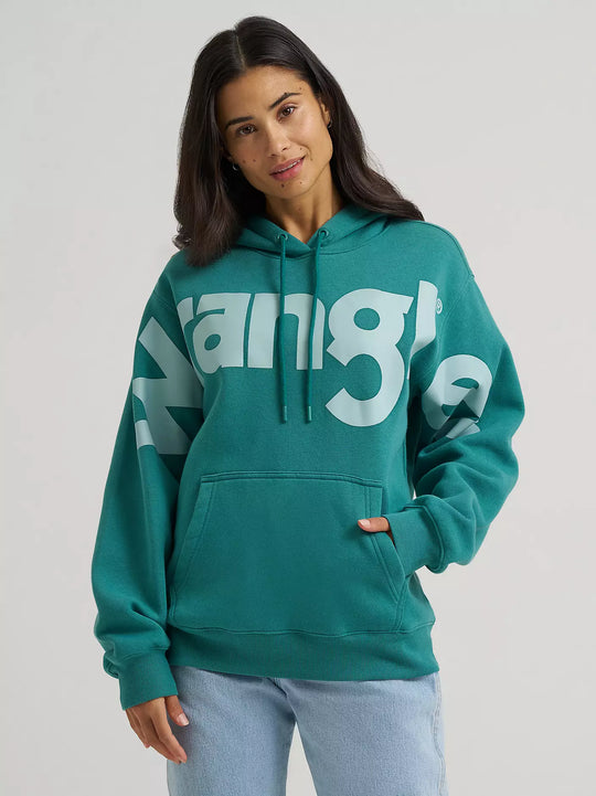 Wrangler - Womens Turquoise Logo Hoodie