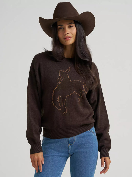 Wrangler - Womens Brown Canyon Crew Sweater