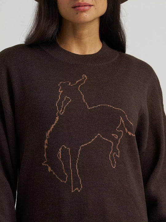 Wrangler - Womens Brown Canyon Crew Sweater