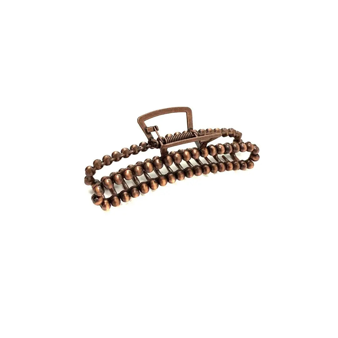 Buffalo Belle - Western Fuax Copper Navajo Pearl Claw Clip