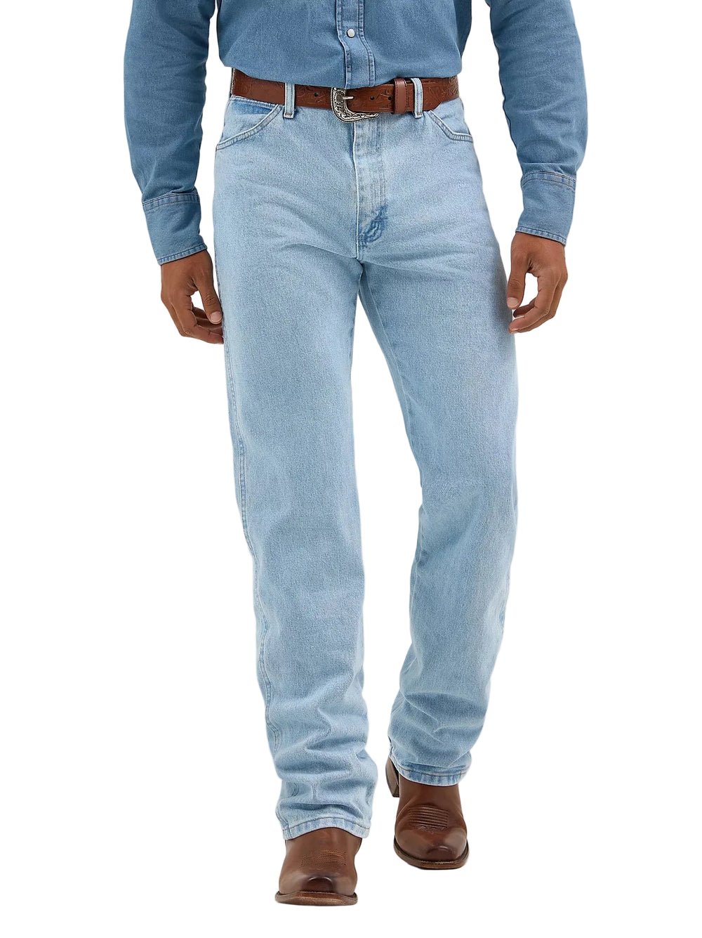 Wrangler - Mens Cowboy Cut Bleached Jeans