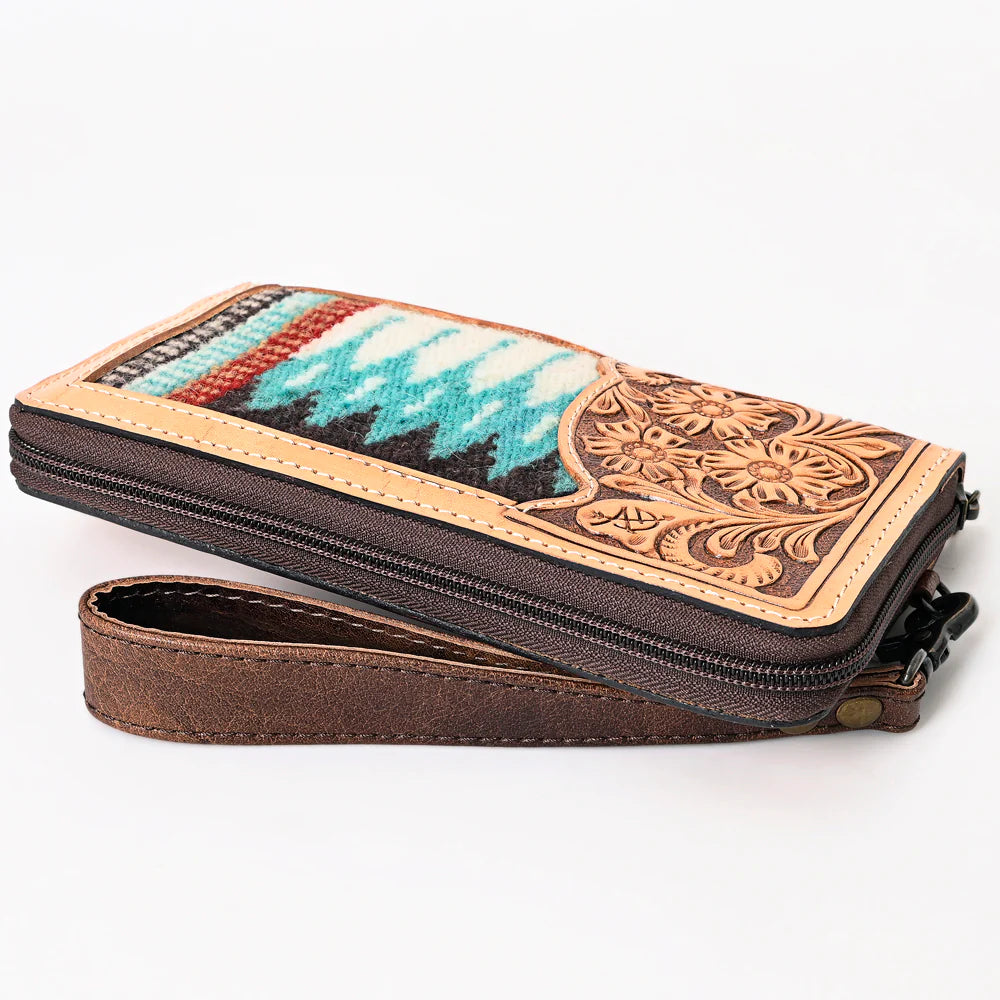 American Darling - Georgia American Darling Western Organizer Bag Hand Tooled Leather Saddle Blanket