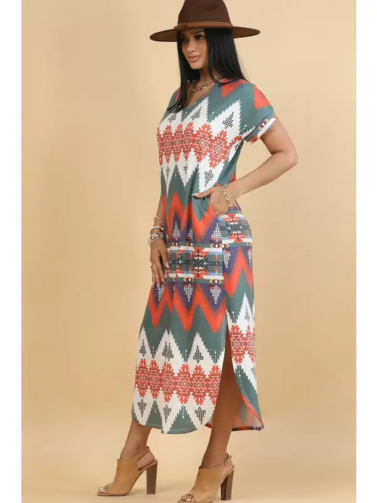 Buffalo Belle - Womens Chevron Chelsea Dress